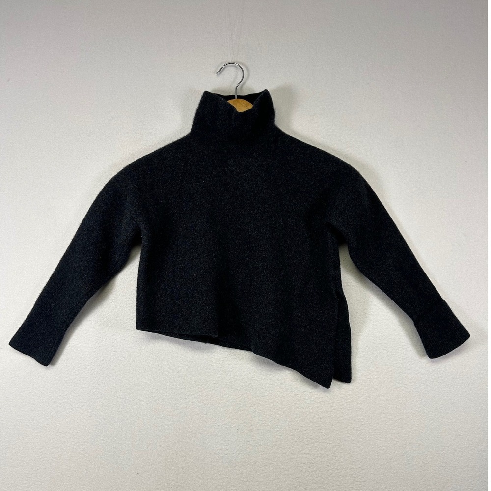 Minimalist‎ NAP Loungewear Womens S Gray 100% Wool Asymmetric Turtleneck Sweater